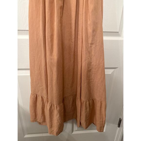 Mable Boah Boho Ruffle Sleeve Detail Button Back Reversible Midi Dress Salmon, S - Picture 6 of 10